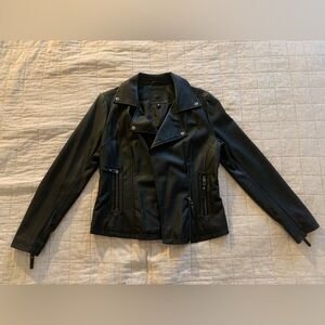 Max Studio women’s Black Faux Leather Jacket